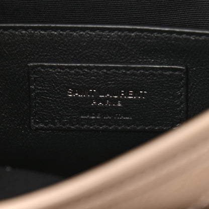 Saint Laurent Crinkled Calfskin Matelasse Monogram Baby Niki Chain Satchel Light Taupe 6 of 11