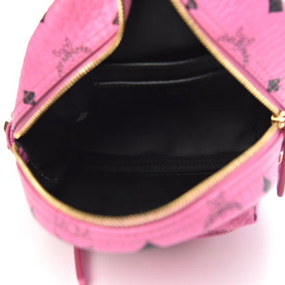 MCM Visetos Side Stud X-Mini Stark Bebe Boo Backpack Pink 4 of 9