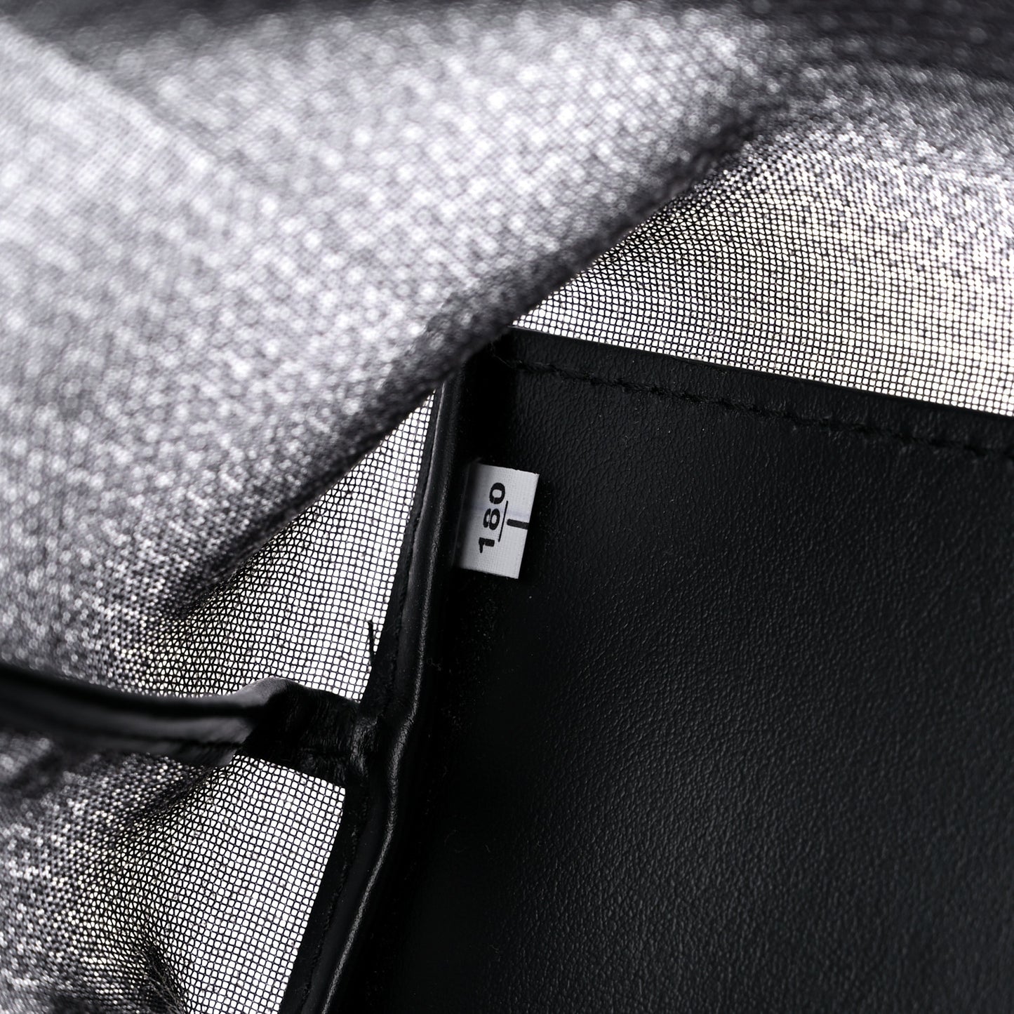 Mesh Sequin Spazzolato Logo Tote Black