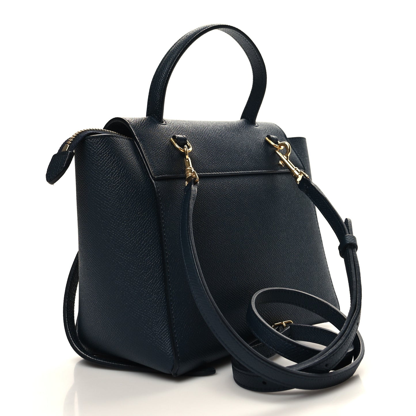 Grained Calfskin Nano Belt Bag Abyss Blue