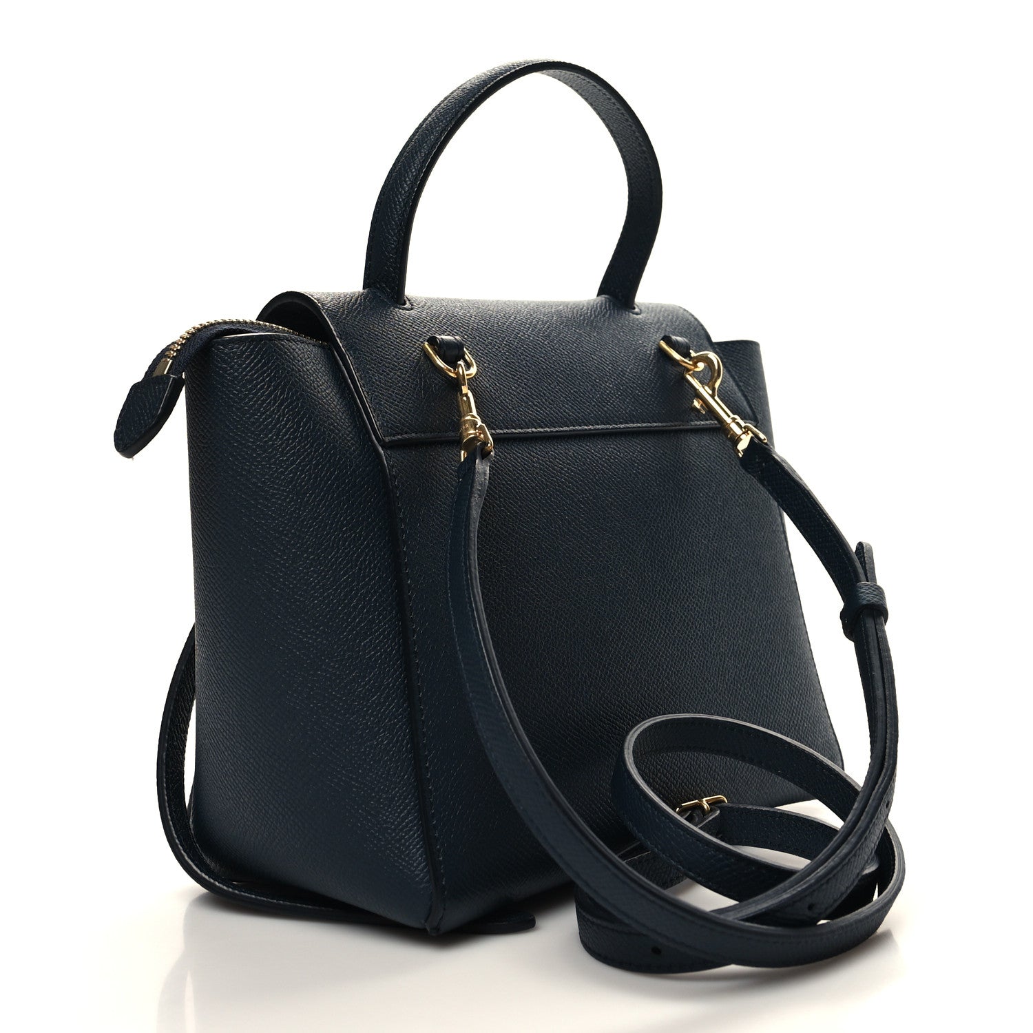 Celine Grained Calfskin Nano Belt Bag Abyss Blue 3 of 11