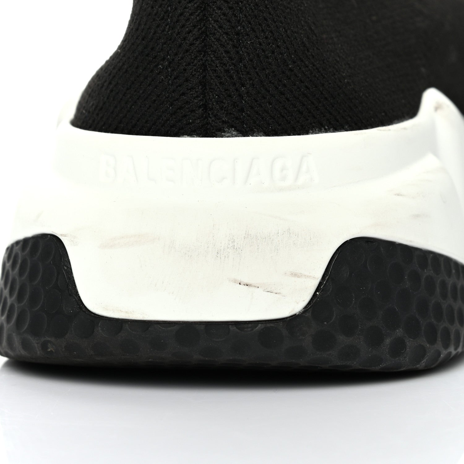 Balenciaga Neoprene Knit Womens Speed Sneakers 35 Black White 5 of 10