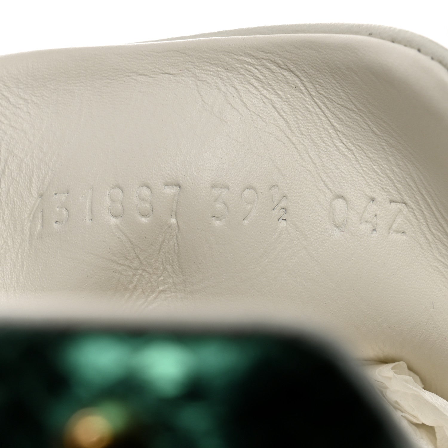 Gucci Calfskin Web Pearl Studded Womens Ace Sneakers 39.5 White 7 of 9