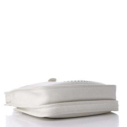 Hermes Taurillon Clemence Evelyne III PM White 3 of 9
