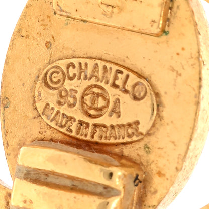 Chanel Metal CC Turnlock Clip On Earrings Gold 4 of 4