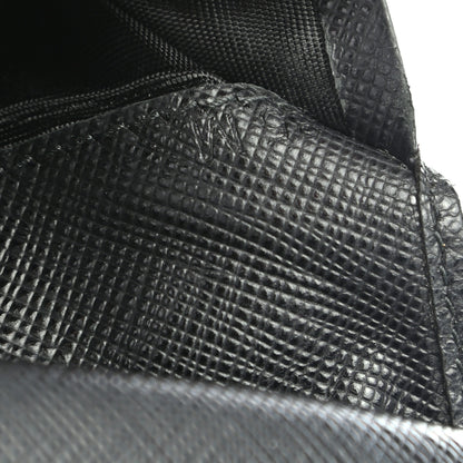 Prada Saffiano Greche Bi-Fold Wallet Black Rosso 7 of 7