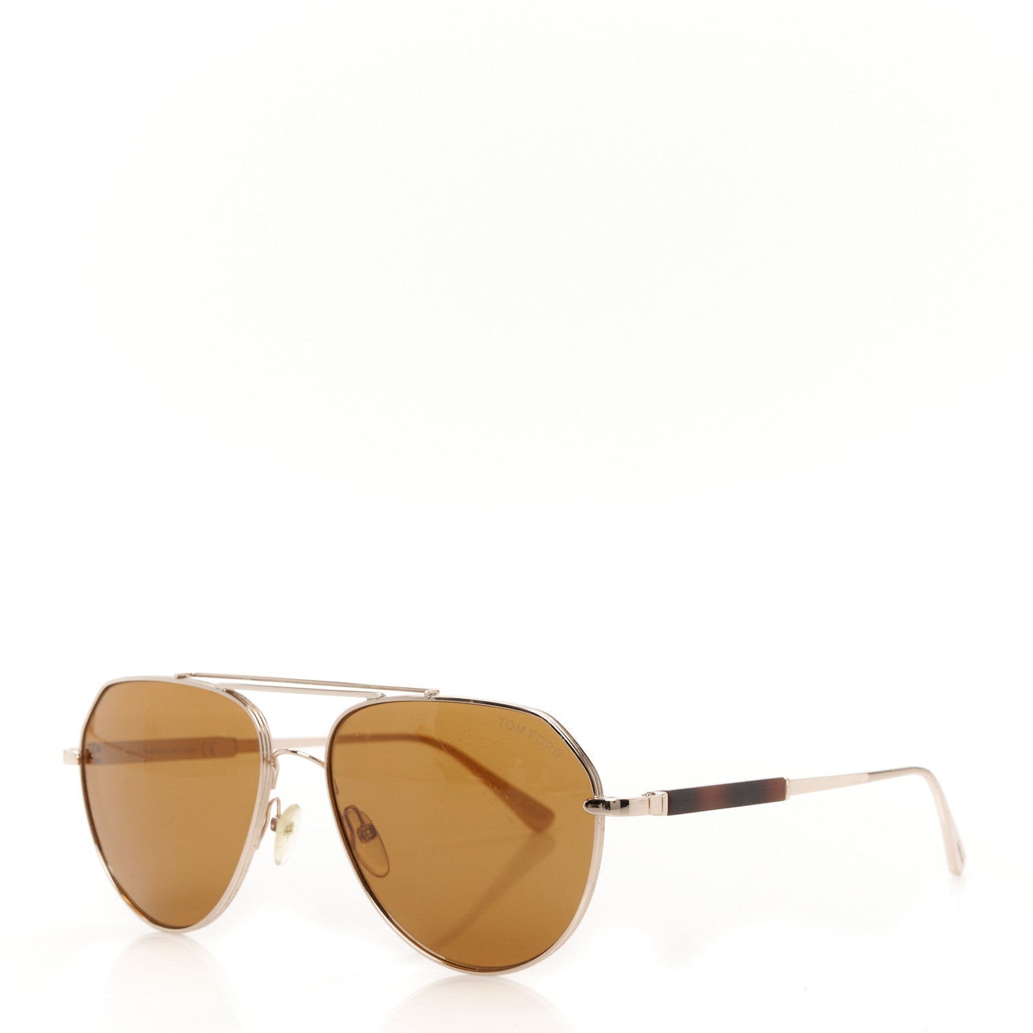 Tom Ford Metal Andes Pilot Sunglasses TF670 Gold 1 of 8