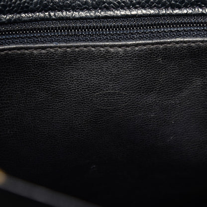Chanel Caviar Flap Shoulder Bag Navy 6 of 22