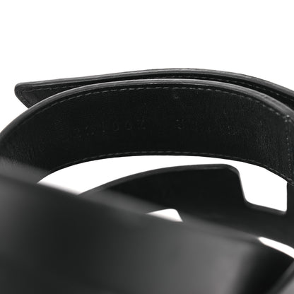 Hermes Calfskin Womens Chypre Sandals 38 Black 10 of 13