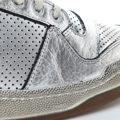 Saint Laurent Calfskin Perforated Womens SL24 Sneakers 38 Argento 11 of 11
