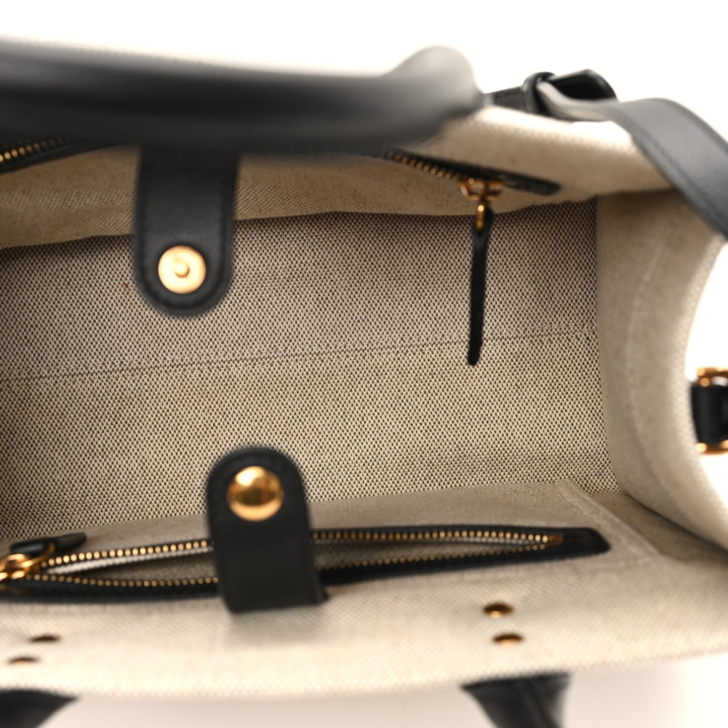 Canvas Calfskin La Medusa Tote Bag Beige