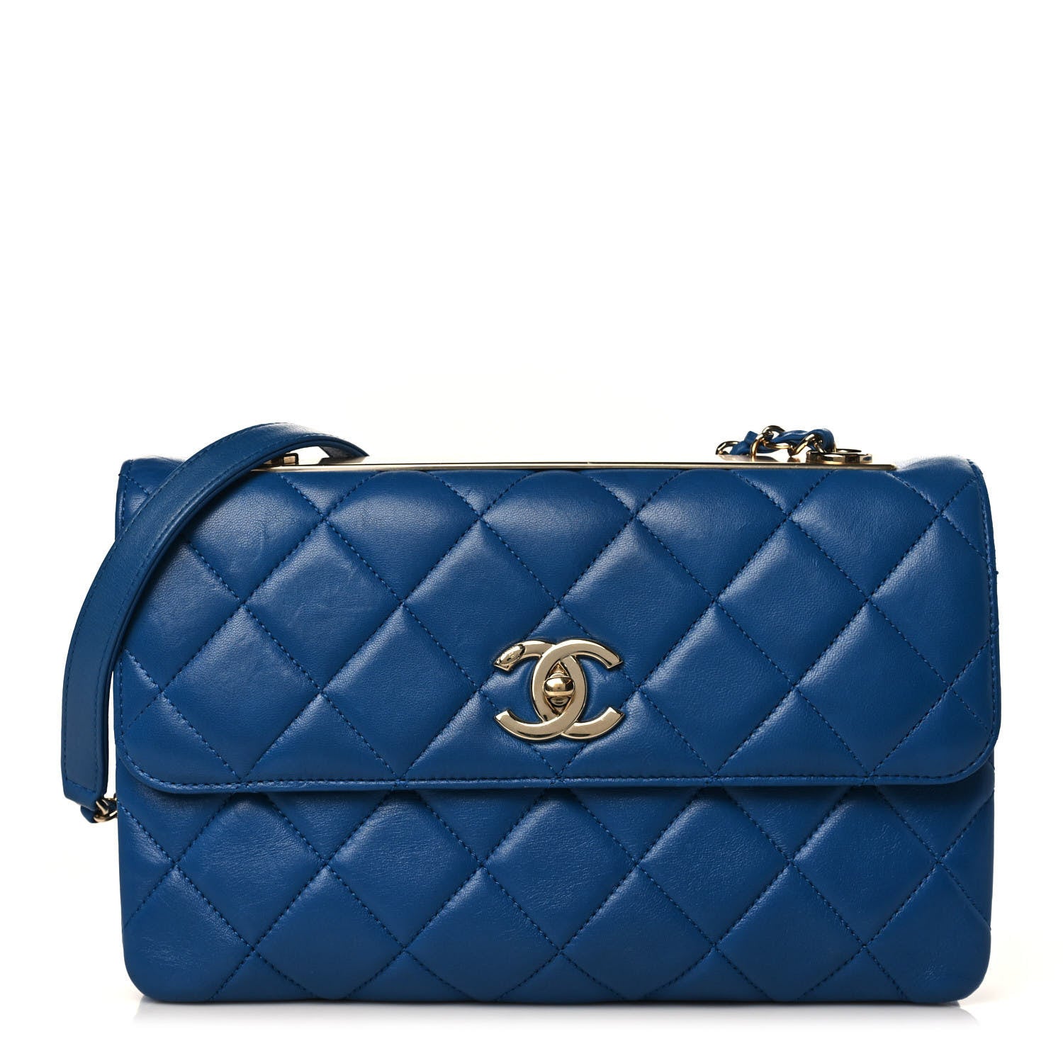 Chanel Lambskin Quilted Medium Trendy CC Flap Blue 1 of 10