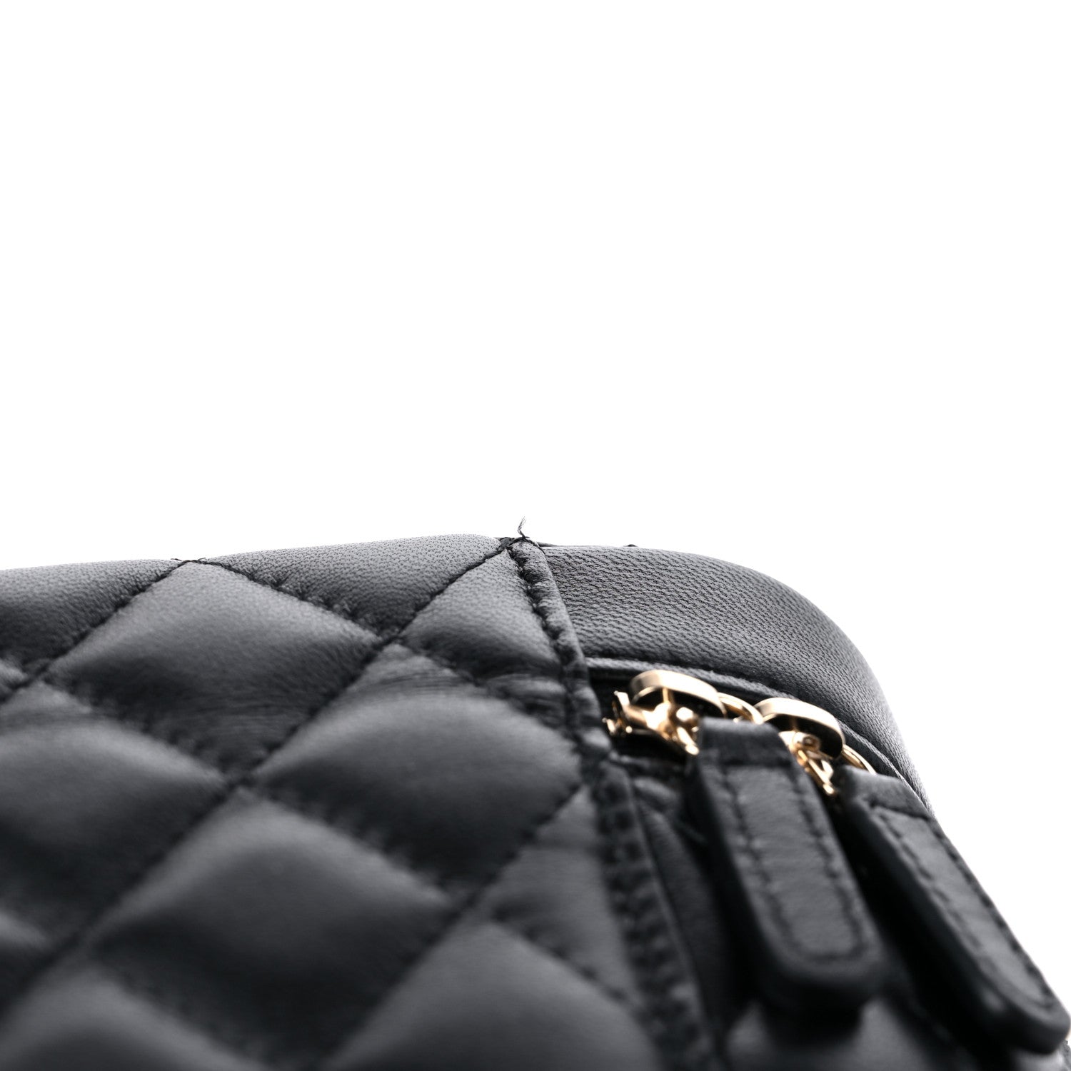 Chanel Lambskin Quilted Large Vanity Pouch Black 12 of 13