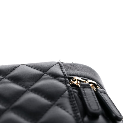 Chanel Lambskin Quilted Large Vanity Pouch Black 12 of 13