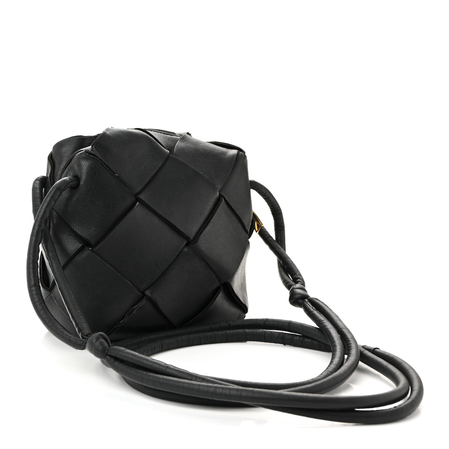 Bottega Veneta Lambskin Maxi Intrecciato Mini Cassette Camera Bag