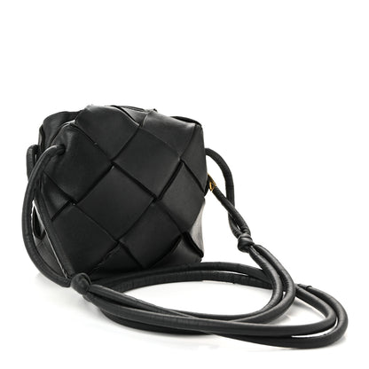 Bottega Veneta Lambskin Maxi Intrecciato Mini Cassette Camera Bag Black 3 of 11