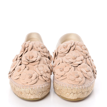Chanel Suede Camellia CC Espadrilles 40 Pink 2 of 10