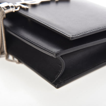 Saint Laurent Smooth Calfskin Classic Monogram Kate Tassel Chain Wallet Black 8 of 13