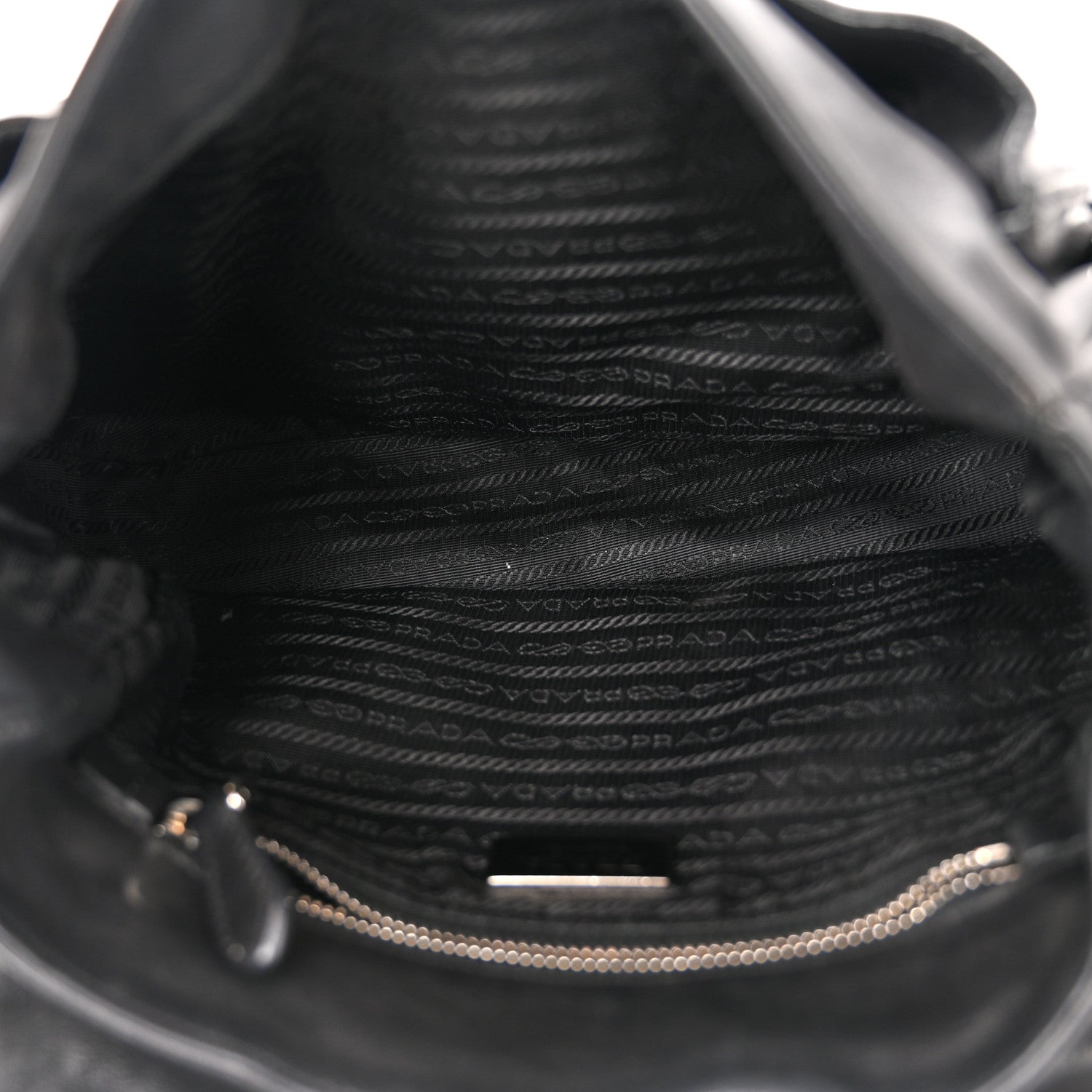 Prada Cervo Antik Easy A Foldover Pushlock Flap Shoulder Bag Black 5 of 12