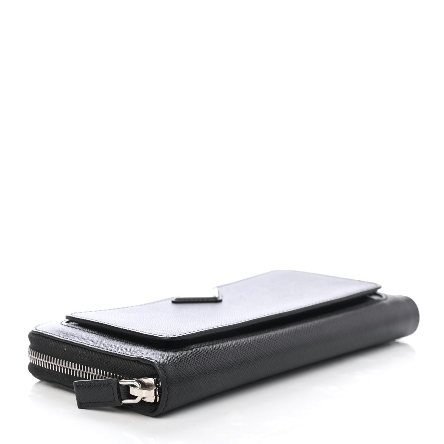 Saffiano Tech Zip Around Wallet Black