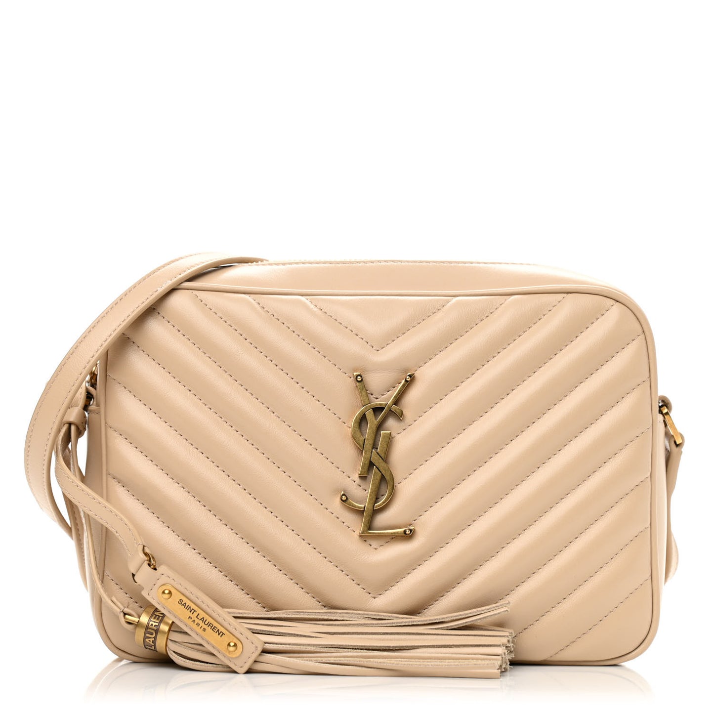 Calfskin Matelasse Monogram Lou Camera Bag Nude Powder