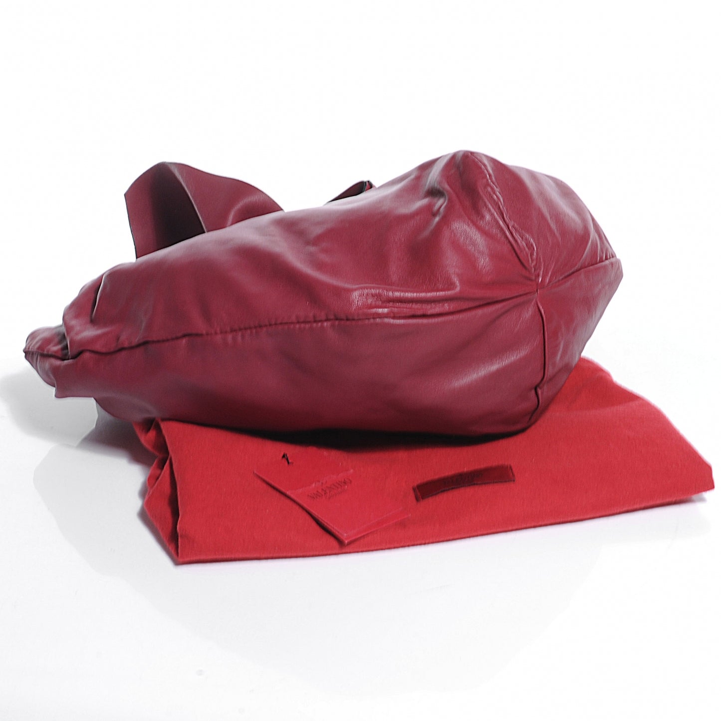 Nappa 360 Bow Hobo Burgundy