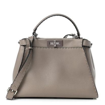Fendi Cuoio Romano Selleria Medium Peekaboo Iconic Satchel Corda 1 of 9
