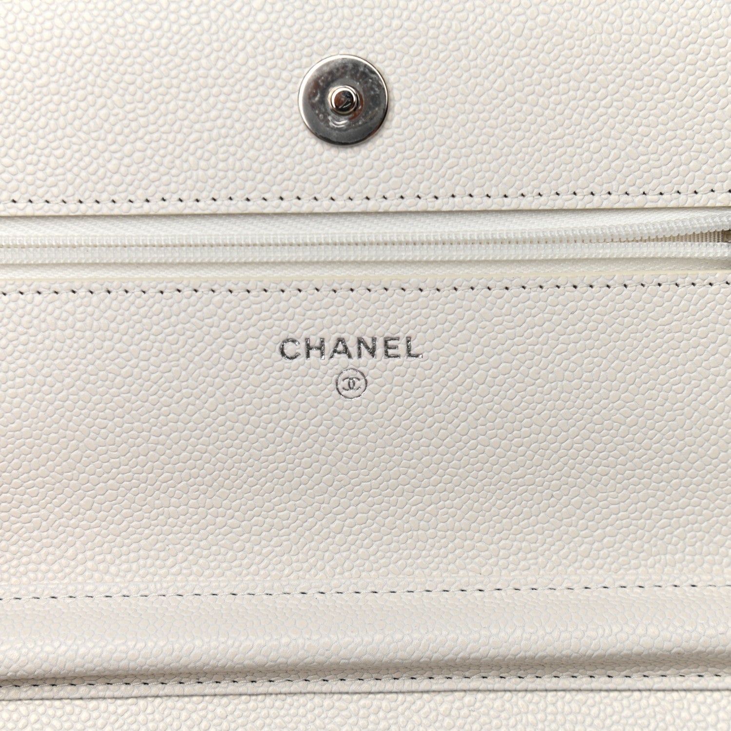 Chanel Caviar Quilted Wallet On Chain WOC White 6 of 13