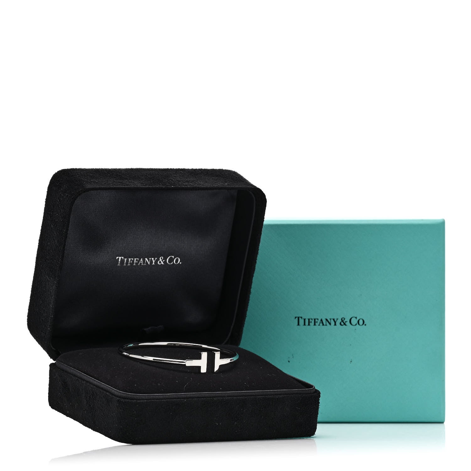 Tiffany 18K White Gold T Wire Bracelet 4 of 4