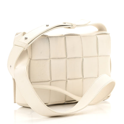 Bottega Veneta Lambskin Maxi Intrecciato Cassette Crossbody Bag White 3 of 16