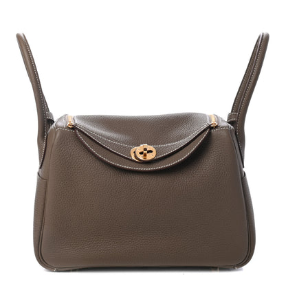 Hermes Taurillon Clemence Lindy 26 Etoupe 1 of 8