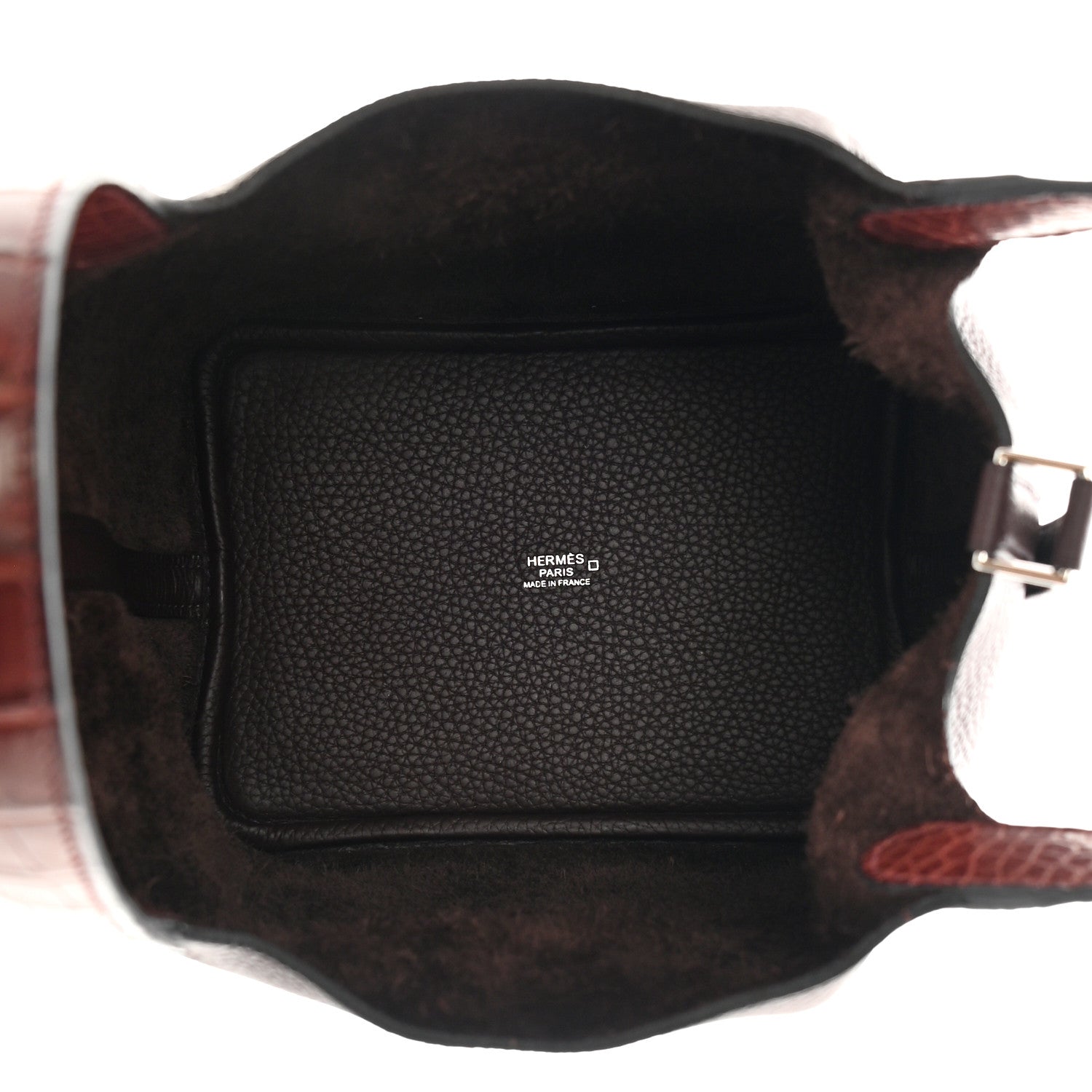 Hermes Taurillon Clemence Matte Alligator Picotin Lock Touch 18 PM Rouge Sellier Bourgogne 5 of 11