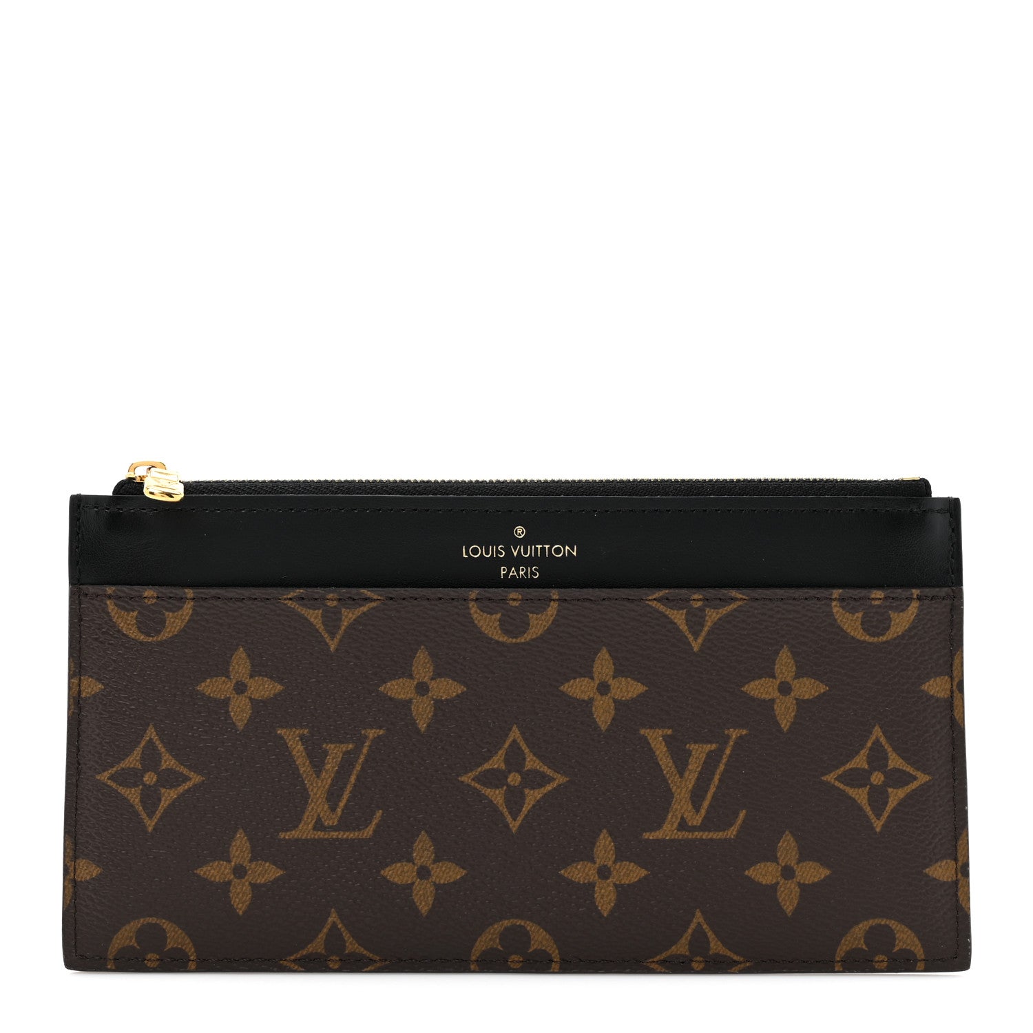 Louis Vuitton Monogram Slim Purse Black 1 of 8