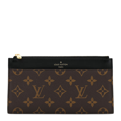 Louis Vuitton Monogram Slim Purse Black 1 of 8