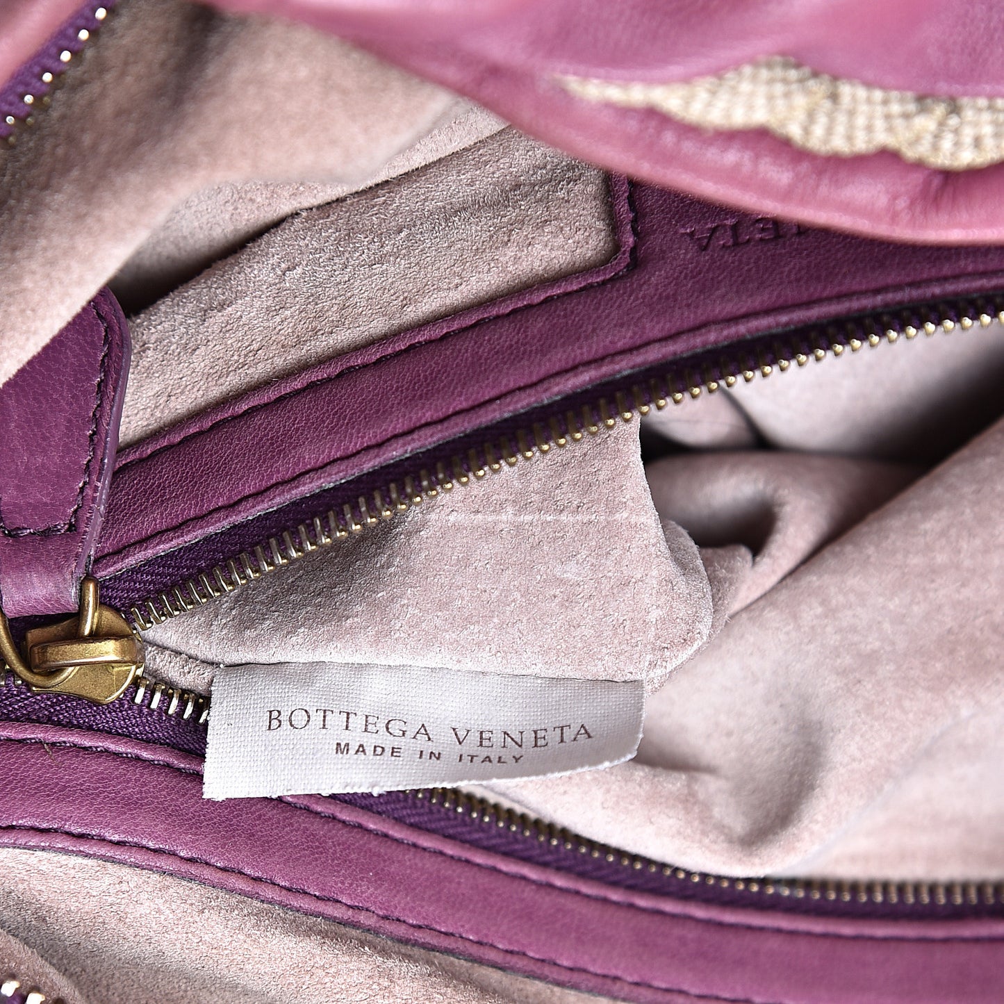 Nappa Intrecciato Flower Medium Veneta Hobo