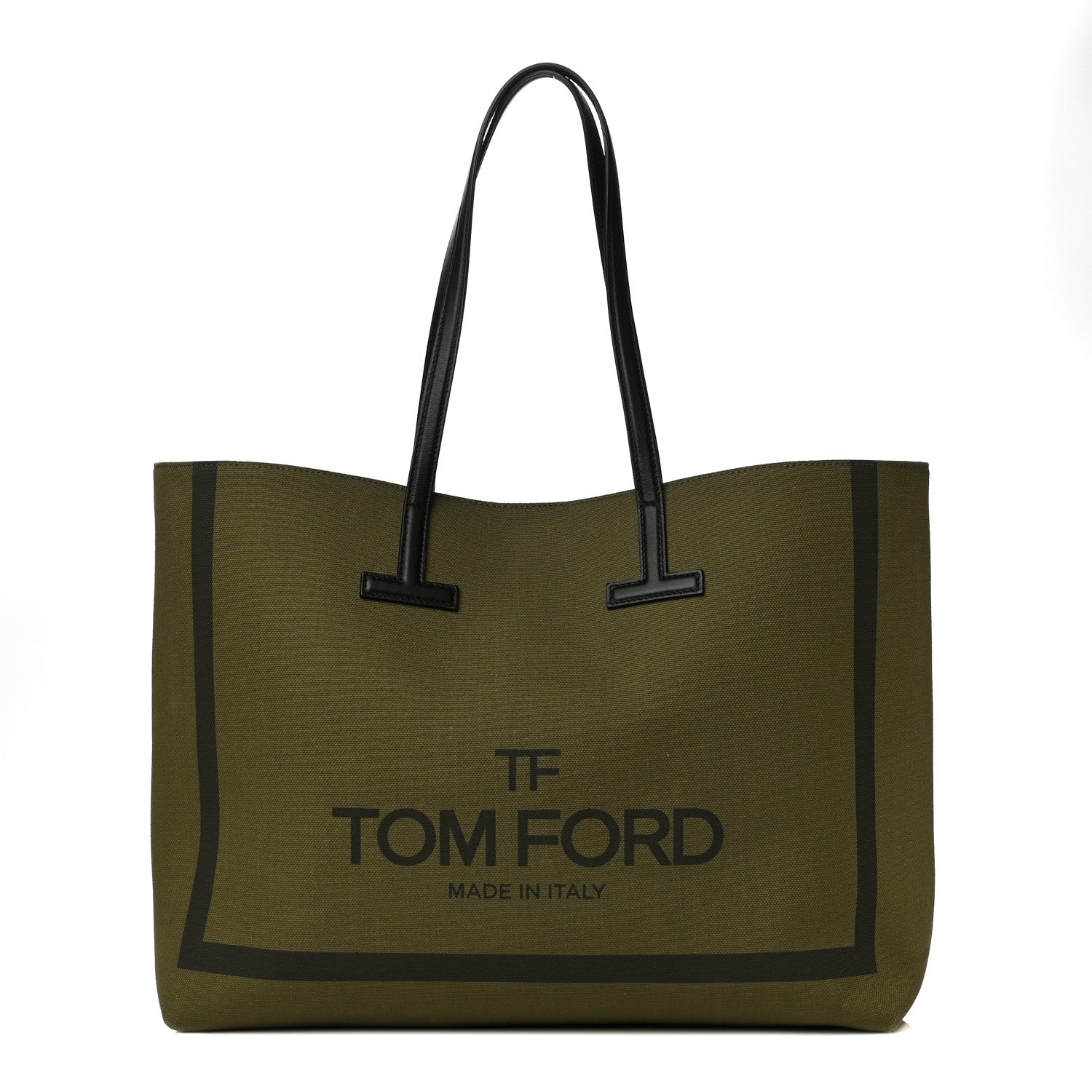 Tom Ford Canvas Large Tara Tote Military 1 of 11