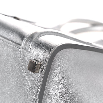 Celine Laminated Lambskin Micro Luggage Silver 9 of 18