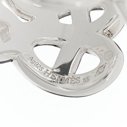 Hermes Sterling Silver GM Chaine d'Ancre Enchainee Band Ring 55 7.25 4 of 5