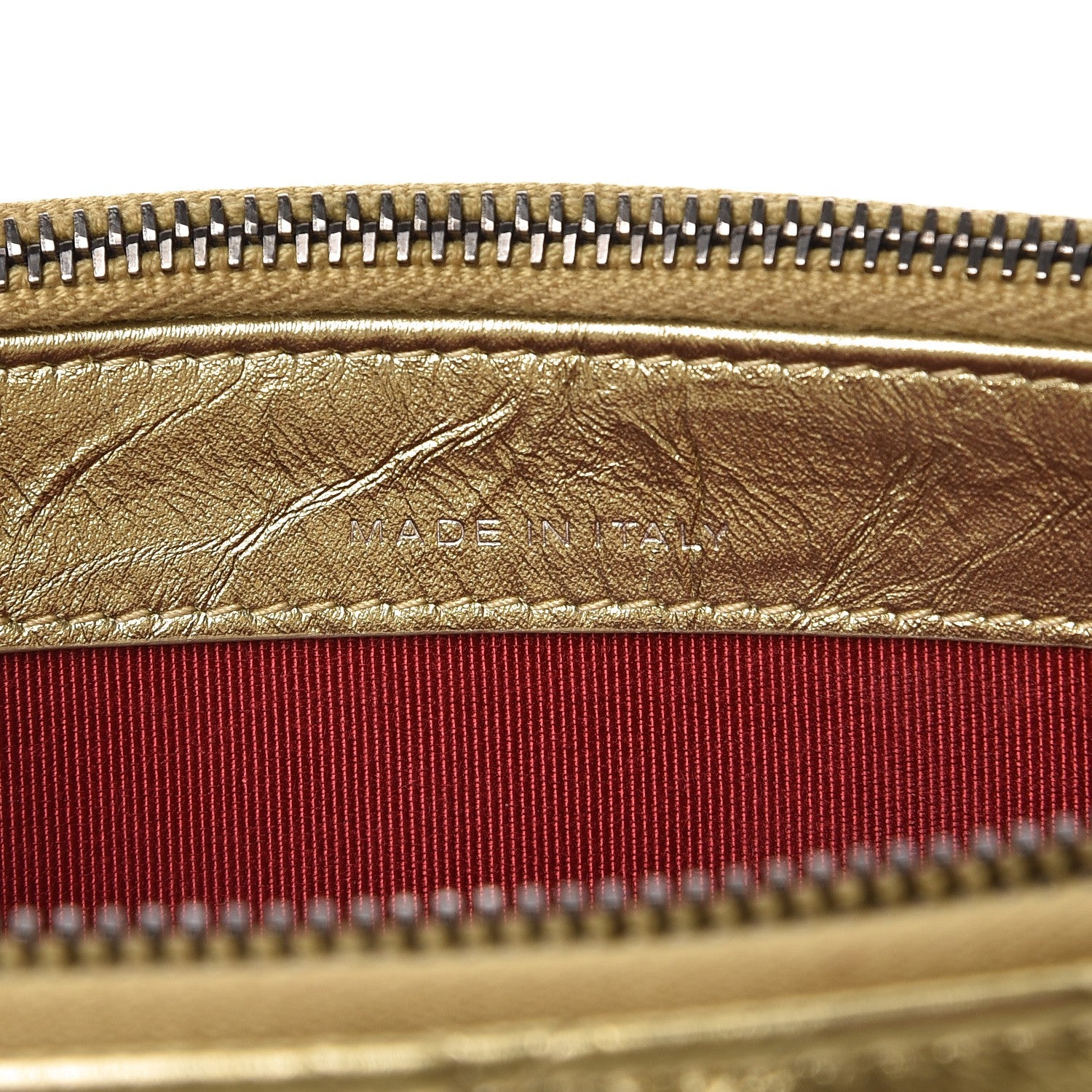 Chanel Metallic Aged Calfskin Quilted Small Gabrielle Clutch With Chain Gold 8 of 10