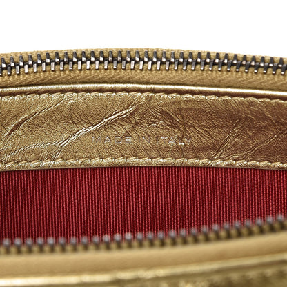 Chanel Metallic Aged Calfskin Quilted Small Gabrielle Clutch With Chain Gold 8 of 10