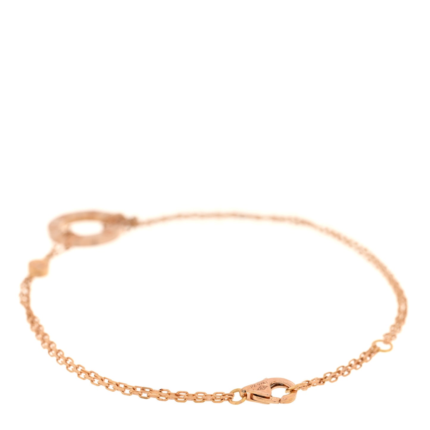 18K Pink Gold Diamond Pink Sapphire LOVE Bracelet
