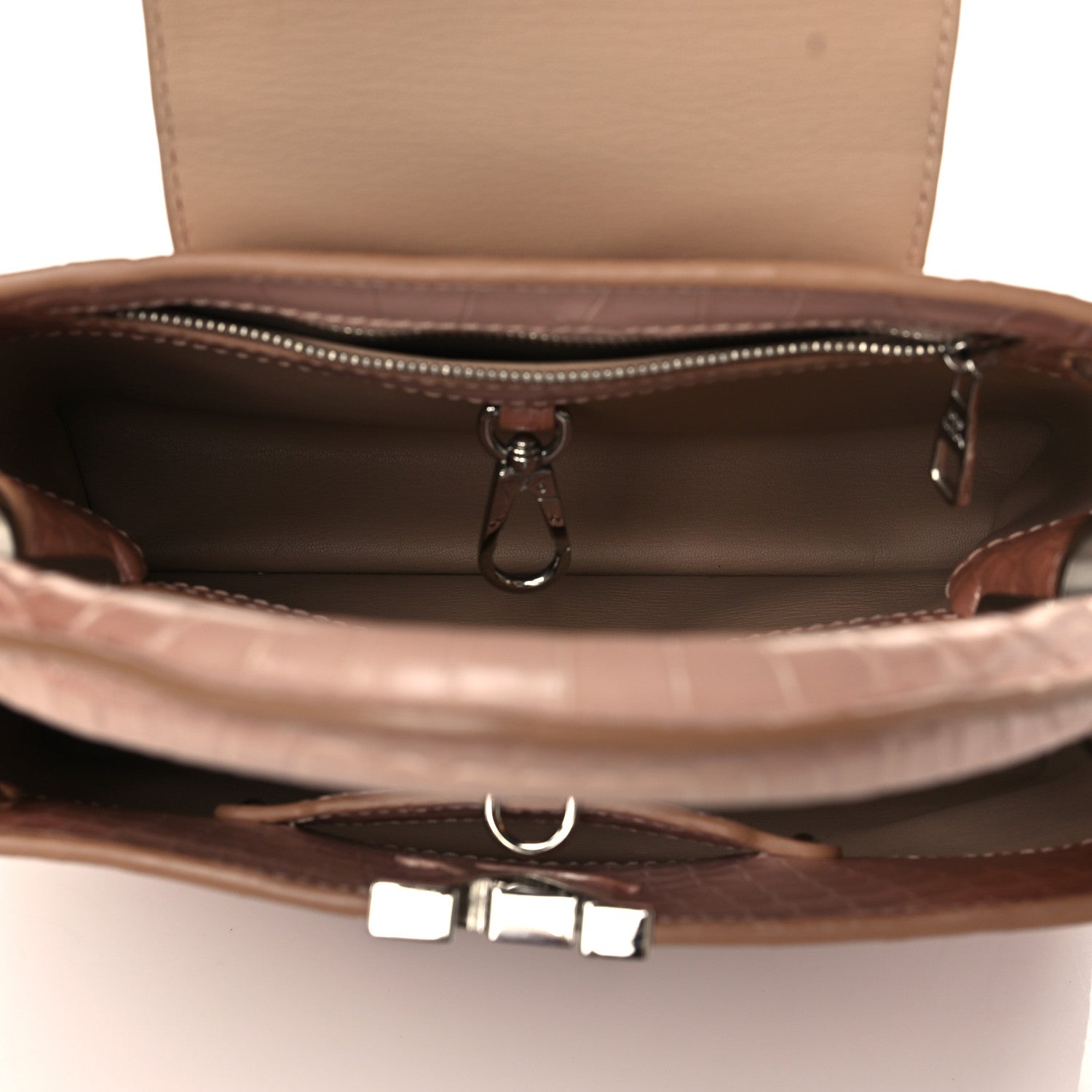 Louis Vuitton Iridescent Alligator Capucines BB Pink 4 of 5