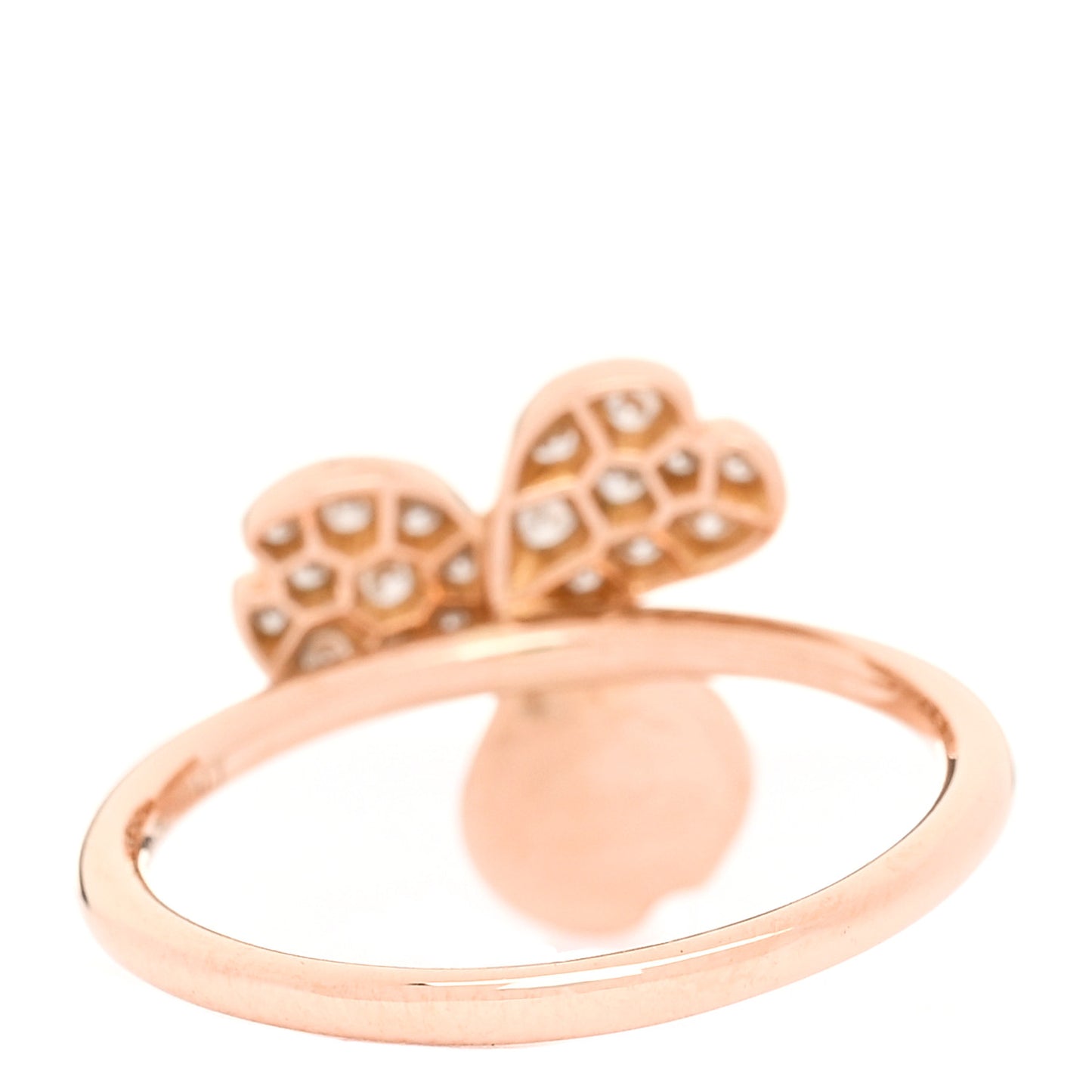 18K Rose Gold Diamond Paper Flowers Ring 52 6
