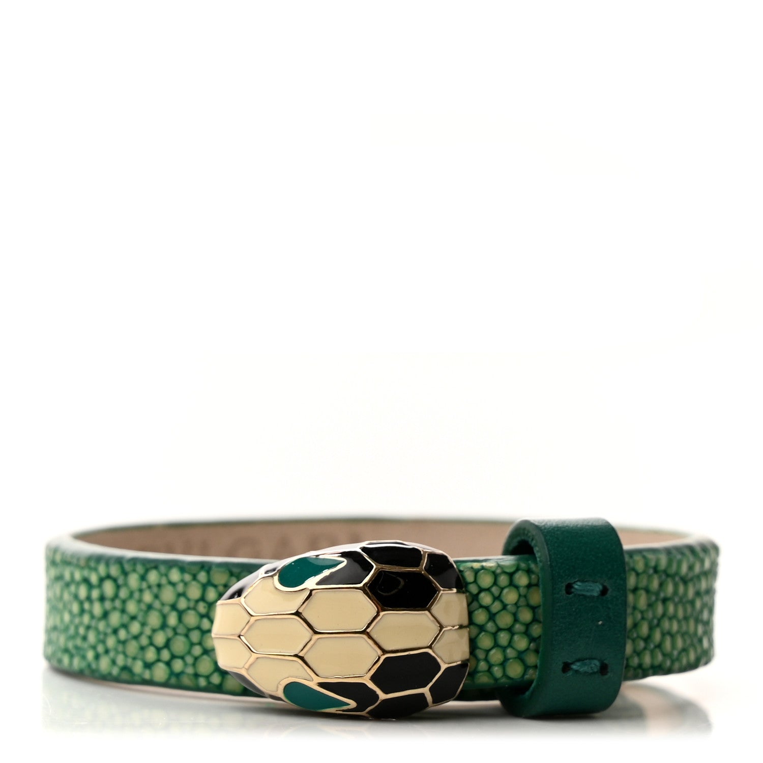 Bulgari Galuchat Serpenti Forever Bracelet Green 1 of 4