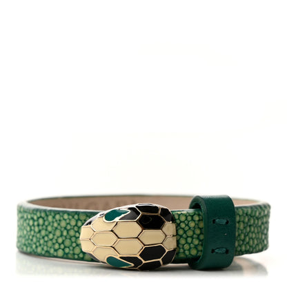 Bulgari Galuchat Serpenti Forever Bracelet Green 1 of 4