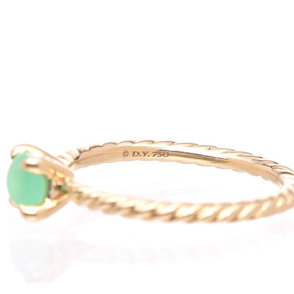 David Yurman 18K Yellow Gold Chrysoprase 4mm Chatelaine Kid's Ring 47 4 4 of 5