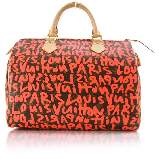 Monogram Graffiti Speedy 30 Fuchsia