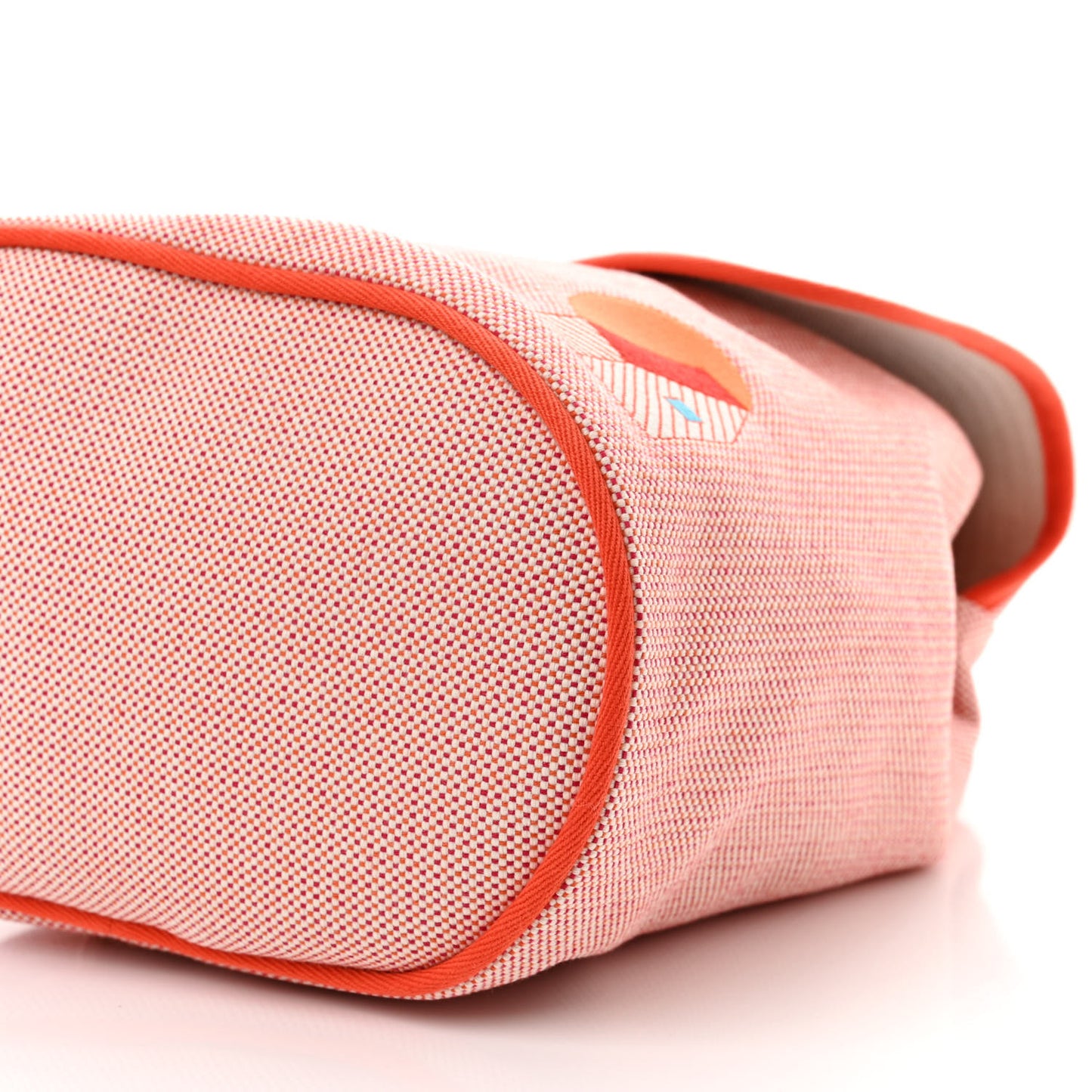 H Canvas Embroidered Les Cabanes Backpack Orange Feu