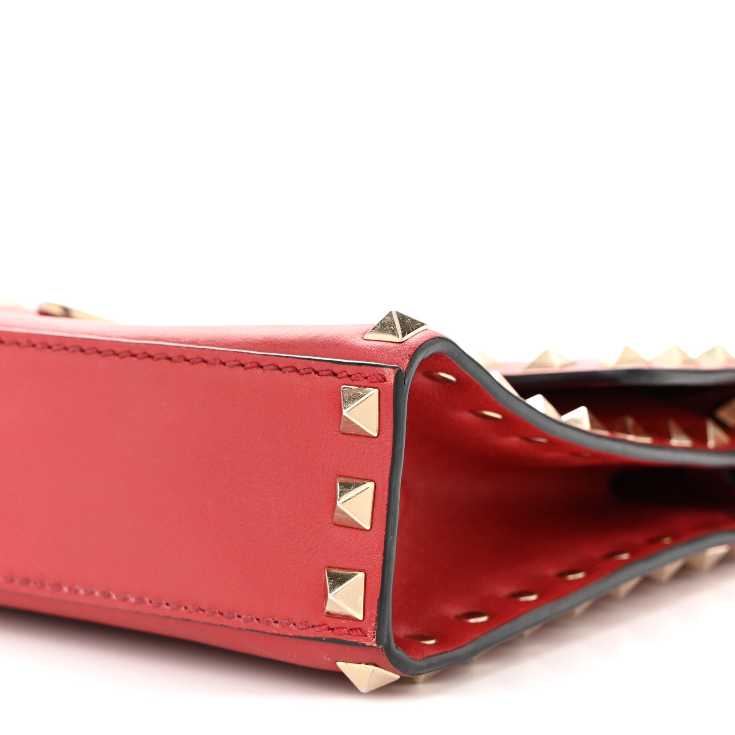 Valentino Garavani Vitello Medium Rockstud Flip Lock Crossbody Bag Rosso Valentino 9 of 9