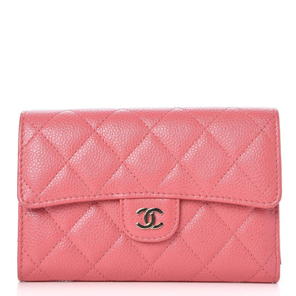 Chanel Caviar Quilted Medium Flap Wallet Pink 1 of 9